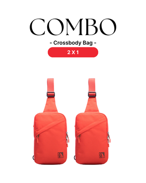 Fisher Crossbody Bag Set - Miracle Red 2pcs- Recycled Fabrics - INUK  BAGS