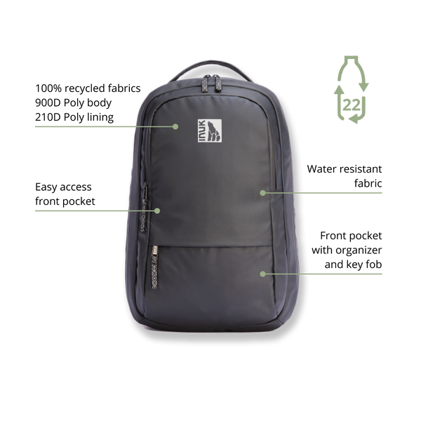 Watershed Granite Backpack - Recycled Materials (19.6L) - INUK  BAGS